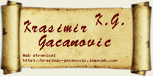 Krasimir Gačanović vizit kartica